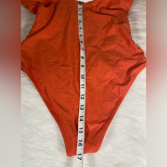 NWT Cupshe sz M Orange Bathing Swim Suit One Piece - Picture 14 of 15